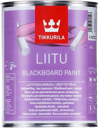 Tikkurila Liitu Грифельная краска колеруемая База А, белый, 0,9 л 39V60010110 - фото 11183