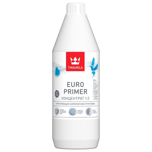 Tikkurila Euro Primer Укрепляющая акрилатная грунтовка, 0,9 л 700001236 - фото 12071