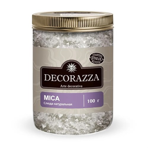 DECORAZZA MICA Слюда - декоративная добавка для фактурных штукатурок, 100 г DMC-100 - фото 15201