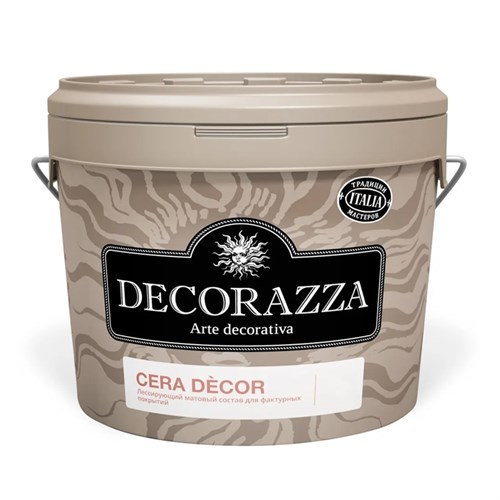 DECORAZZA CERA DECOR Лессирующий матовый состав для фактурных покрытий на основе воска, 1 л DCD-09 - фото 15206