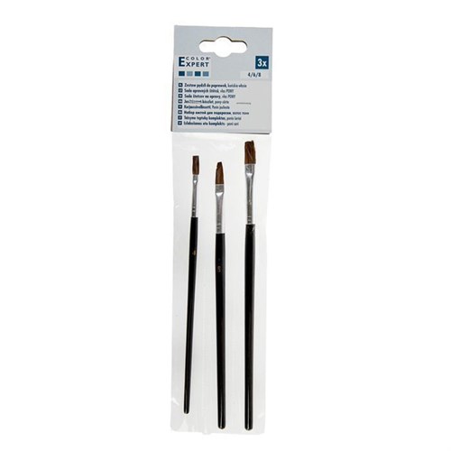 COLOR EXPERT Набор из 3 художественных кистей 4, 6, 8 мм 82 61 06 99 - фото 16444