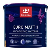 Tikkurila Euro Matt 3 Интерьерная краска, База А, 2,7 л 8558