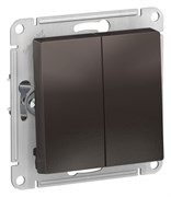 Schneider Electric AtlasDesign Выключатель 2-клавишный, 10А (мокко) ATN 000 651