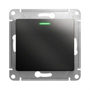 Schneider Electric Glossa Выключатель 1-клавишный с подсветкой, 10А (антрацит) GSL 000 713