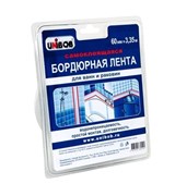 Unibob Самоклеящаяся бордюрная лента для ванн и раковин, белая, 35545, 60 мм х 3,35 м 35545