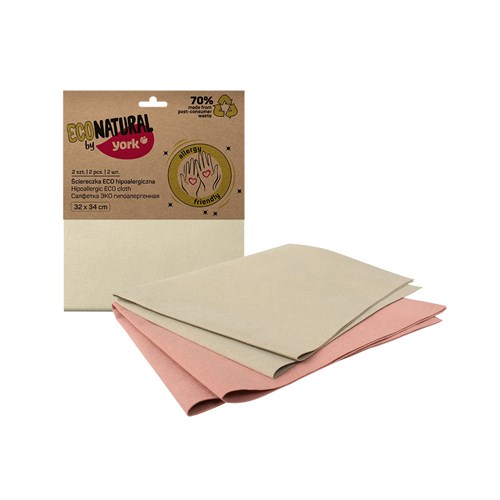 York ECO Natural Салфетка ЭКО гипоаллергенная 32 х 34 см, 2 шт/уп 026340