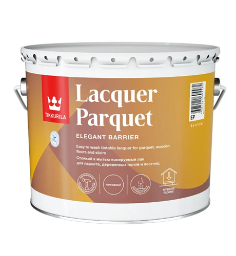 TIKKIVALA Лак паркетный LACQUER PARQUET EP, мат., 9 л 700001139