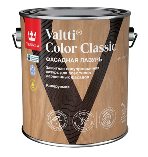 TIKKIVALA Лазурь VALTTI COLOR CLASSIC EC 2,7 л 700014015