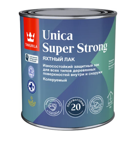 TIKKIVALA Лак универсальный UNICA SUPER STRONG EP полумат. 0,9 л 700014011