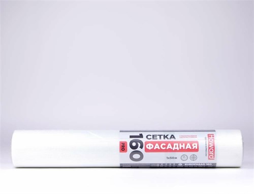 HOWARD Стеклосетка фасадная 165 г/м2, белая, 1м х 50 м (45м2) HWPF16545