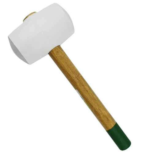 Goldblatt Киянка резиновая белая с деревянной ручкой, 456 г G02813