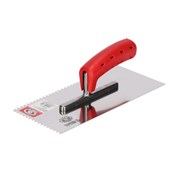 Olejnik Кельма для плитки из нерж.стали 280 х 130 х 0,7 мм, зуб 10 х 10 мм, ручка 2-комп. 127128E10-2KO