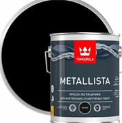 TIKKIVALA Краска по ржавчине METALLISTA черная глянц., 0,8 л 700014086