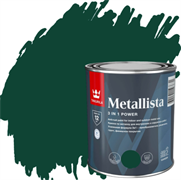 TIKKIVALA Краска по ржавчине METALLISTA зеленая глянц., 2,5 л 700014089