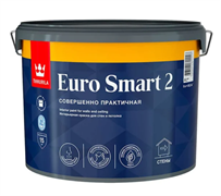 TIKKIVALA Краска интерьерная EURO SMART 2, глубкоматовая, база A, 9 л 700001104