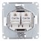 Schneider Electric AtlasDesign Розетка компьютерная 2 разъема RJ45, категория 5Е (карбон) ATN 001 085
